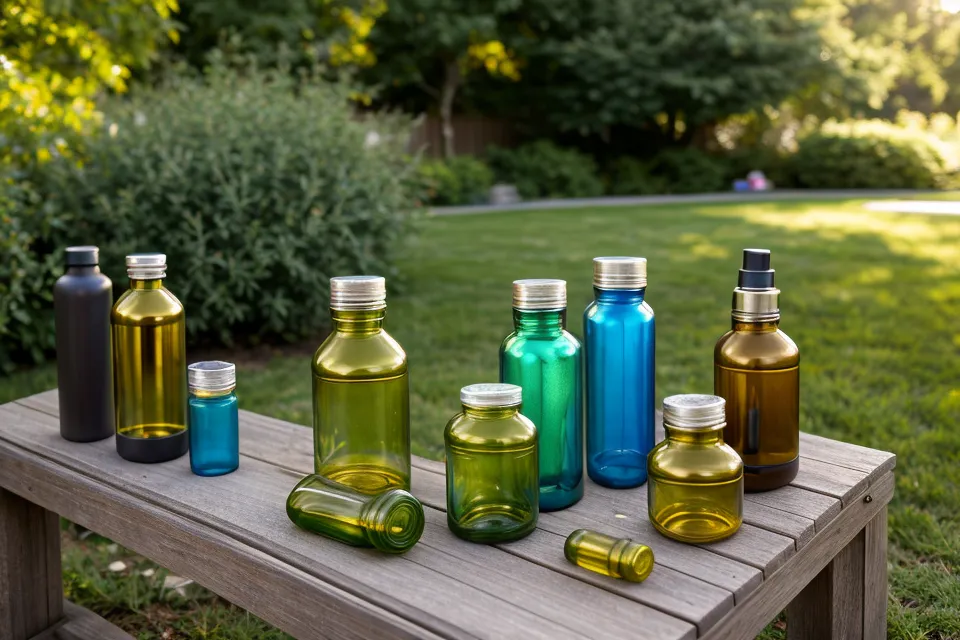 Comparison of different prostate health supplement bottles on a wooden bench.